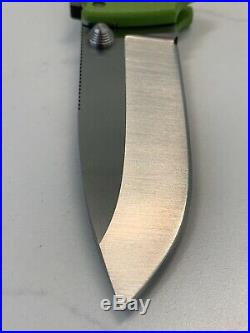Demko Knives Custom Hand-Ground AD20 Toxic Green G10 Shark Lock