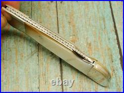 Dickie Hand Made Custom Filed Mop Pearl Folding Pocket Knife Luxury Knives Tools