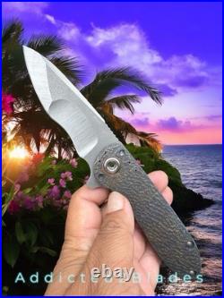 DireWare Tailwhip 154CM Blade Anodized Titanium USA Folder Satin Blade