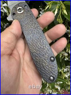 DireWare Tailwhip 154CM Blade Anodized Titanium USA Folder Satin Blade