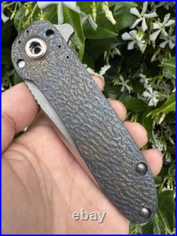 DireWare Tailwhip 154CM Blade Anodized Titanium USA Folder Satin Blade