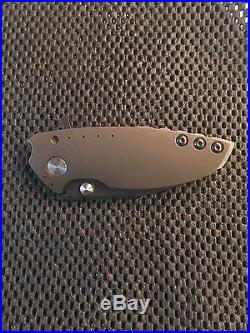 Direware Custom Knives Hyper-90-Bronze Ano Ti Frame with Mokuti Pocket Clip