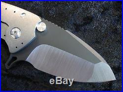Direware Custom Knives Hyper-90-Two Tone Blade-Tumbled Ti Frame with Mokuti Spacer