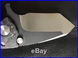 Direware Knives S-90 M390 TANTO Carbon Fiber, Titanium, Satin with Black Flats