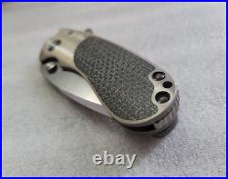 Direware Knives S-96, Recurve Drop Point, Silver Lightning Strike Carbon Fiber
