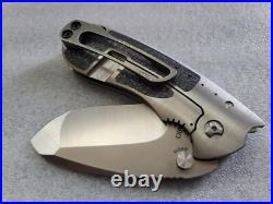 Direware Knives S-96, Recurve Drop Point, Silver Lightning Strike Carbon Fiber