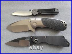 Direware Knives S-96, Recurve Drop Point, Silver Lightning Strike Carbon Fiber