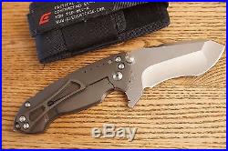 Direware knives SOLO Tanto Recurve Full Titanium frame flipper knife M390