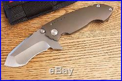 Direware knives SOLO Tanto Recurve Full Titanium frame flipper knife M390