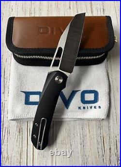 Divo Knives Buzz Blackwashed Titanium Satin 20CV Blade Zircuti Backspacer