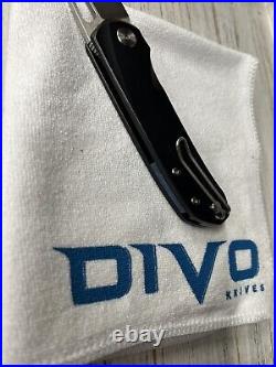 Divo Knives Buzz Blackwashed Titanium Satin 20CV Blade Zircuti Backspacer