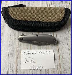 Doc Shiffer Custom Back pocket Flipper Knife Acid Wash Nitro V Orange Peel Ti