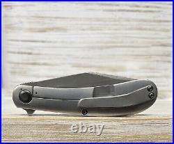 Doc Shiffer Custom Back pocket Flipper Knife Acid Wash Nitro V Orange Peel Ti