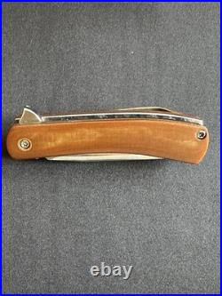 Doc Shiffer Knife MK2 Flipper Nitro-V Antique Micarta