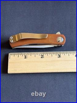 Doc Shiffer Knife MK2 Flipper Nitro-V Antique Micarta