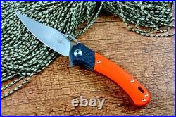 Drop Point Folding Knife Pocket Flipper Hunting Survival M390 Steel G10 Titanium