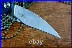 Drop Point Folding Knife Pocket Flipper Hunting Survival M390 Steel G10 Titanium