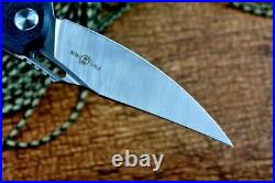 Drop Point Folding Knife Pocket Flipper Hunting Survival M390 Steel G10 Titanium