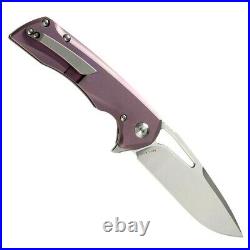 Drop Point Folding Knife Pocket Hunting S35VN Steel Titanium Handle Collectible