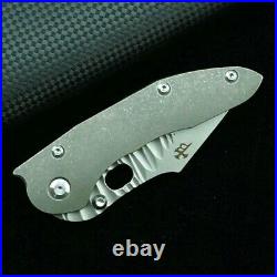 Drop Point Folding Knife Pocket Hunting Survival S35VN Steel Titanium Handle EDC