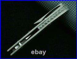 Drop Point Folding Knife Pocket Hunting Survival S35VN Steel Titanium Handle EDC