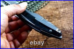 Drop Point Folding Knife Pocket Hunting Survival Tactical 14C28N Steel Titanium