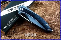 Drop Point Folding Knife Pocket Hunting Survival Tactical 14C28N Steel Titanium