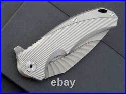Drop Point Folding Knife Pocket Hunting Survival Tactical D2 Steel TC4 Handle S