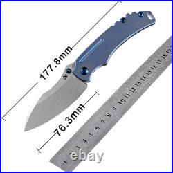 Drop Point Folding Knife Pocket Hunting Survival Tactical S35VN Steel Titanium S