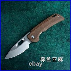 Drop Point Folding Knife Pocket Hunting Survival Wild Army Tactical K110 Steel S