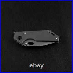 Drop Point Folding Knife Pocket Hunting Survival Wild Tactical D2 Steel Titanium