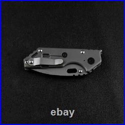 Drop Point Folding Knife Pocket Hunting Survival Wild Tactical D2 Steel Titanium