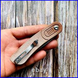 Drop Point Folding Knife Pocket Hunting Wild Survival 154CM Steel Micarta Handle