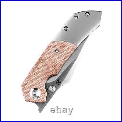 Drop Point Knife Folding Pocket Hunting Survival CPMS35VN Steel Micarta Titanium