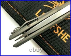 Drop Point Knife Folding Pocket Hunting Survival Tactical Titanium Alloy Handle