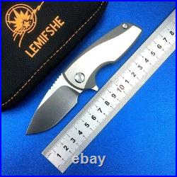 Drop Point Knife Folding Pocket Hunting Survival Tactical Titanium Alloy Handle