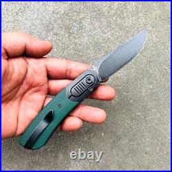 Drop Point Knife Folding Pocket Hunting Tactical S35VN Steel Titanium G10 Handle