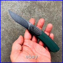 Drop Point Knife Folding Pocket Hunting Tactical S35VN Steel Titanium G10 Handle