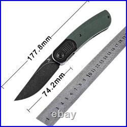 Drop Point Knife Folding Pocket Hunting Tactical S35VN Steel Titanium G10 Handle