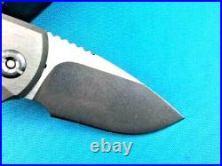 Drop Point Serrated Folding Knife Pocket Hunting Tactical D2 Titanium Handle EDC