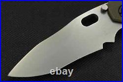 Duane Dwyer Custom 440V Blade, Recurve Blade, Olive Green Step Pattern G10