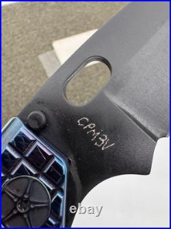 Duane Dwyer Custom DDC BBN-L Bowie CPM-3V Blue Black G10 Titanium