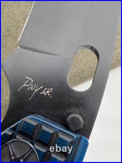 Duane Dwyer Custom DDC BBN-L Bowie CPM-3V Blue Black G10 Titanium