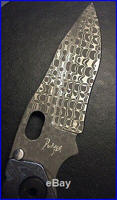 Duane Dwyer Custom SMF Knife Chad Nichols Damascus Ti Blue Ano Folder NEW