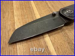 Dustin Driver Defense Nemesis Titanium Framelock Knife 3 1095 Blade Custom Dustin Driver Defense Nemesis Titanium Framelock Knife 3 1095 Blade Custom