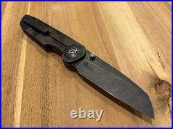 Dustin Driver Defense Nemesis Titanium Framelock Knife 3 1095 Blade Custom Dustin Driver Defense Nemesis Titanium Framelock Knife 3 1095 Blade Custom