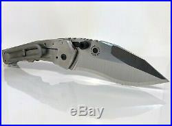 Dwaine Carrillo Custom TRIPWIRE II Compound Recurve Ti Folder with Black Micarta