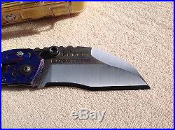 Dwaine Carrillo RHINO-M250 Cobra/Verde G10/TI Clip, folder CUSTOM knife preowned