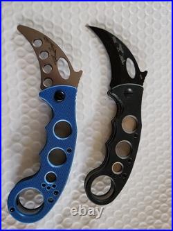 EMERSON Folding Karambit WAVE Black G10 with belt clip 2007 with trainer