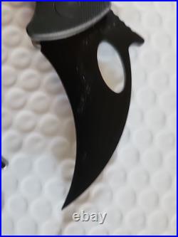 EMERSON Folding Karambit WAVE Black G10 with belt clip 2007 with trainer